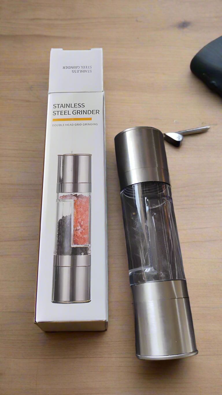 2-in-1 Stainless Steel Salt and Pepper Grinder